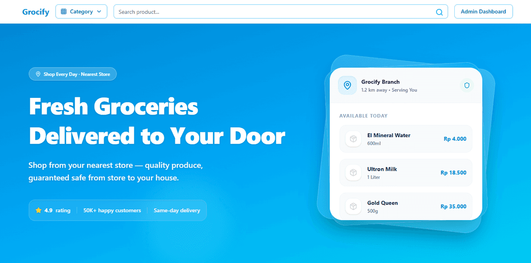 Ecommerce Multi Warehouse Grocify